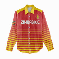 Custom Zimbabwe Cricket Women Casual Shirt Go Chevrons Go - Wonder Print Shop