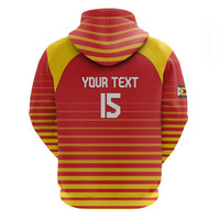 Custom Zimbabwe Cricket Zip Hoodie Go Chevrons Go - Wonder Print Shop