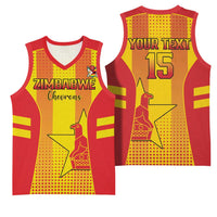 Custom Zimbabwe Cricket Basketball Jersey Go Champions - Wonder Print Shop