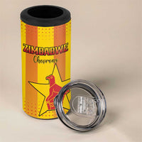 Custom Zimbabwe Cricket 4 in 1 Can Cooler Tumbler Go Champions - Wonder Print Shop