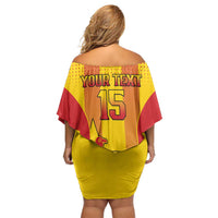 Custom Zimbabwe Cricket Family Matching Off Shoulder Short Dress and Hawaiian Shirt Go Champions - Wonder Print Shop