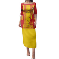 Custom Zimbabwe Cricket Family Matching Puletasi and Hawaiian Shirt Go Champions - Wonder Print Shop