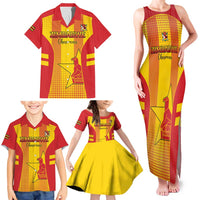 Custom Zimbabwe Cricket Family Matching Tank Maxi Dress and Hawaiian Shirt Go Champions - Wonder Print Shop