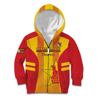 Custom Zimbabwe Cricket Kid Hoodie Go Champions - Wonder Print Shop