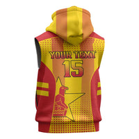 Custom Zimbabwe Cricket Sleeveless Hoodie Go Champions - Wonder Print Shop