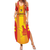 Custom Zimbabwe Cricket Summer Maxi Dress Go Champions - Wonder Print Shop