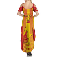 Custom Zimbabwe Cricket Summer Maxi Dress Go Champions - Wonder Print Shop