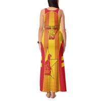 Custom Zimbabwe Cricket Tank Maxi Dress Go Champions - Wonder Print Shop