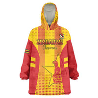 Custom Zimbabwe Cricket Wearable Blanket Hoodie Go Champions - Wonder Print Shop