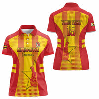 Custom Zimbabwe Cricket Women Polo Shirt Go Champions - Wonder Print Shop