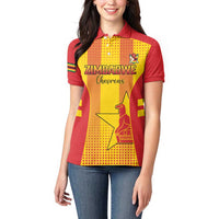 Custom Zimbabwe Cricket Women Polo Shirt Go Champions - Wonder Print Shop
