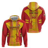 Custom Zimbabwe Cricket Zip Hoodie Go Champions - Wonder Print Shop