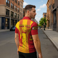 Custom Zimbabwe Cricket Zipper Polo Shirt Go Champions - Wonder Print Shop