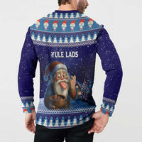 Iceland Christmas Askasleikir Button Sweatshirt The Yule Lads Bowl Licker - Wonder Print Shop