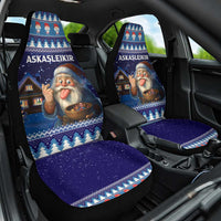 Iceland Christmas Askasleikir Car Seat Cover The Yule Lads Bowl Licker - Wonder Print Shop