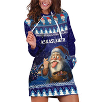 Iceland Christmas Askasleikir Hoodie Dress The Yule Lads Bowl Licker - Wonder Print Shop