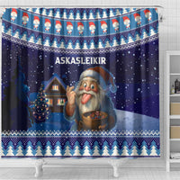 Iceland Christmas Askasleikir Shower Curtain The Yule Lads Bowl Licker