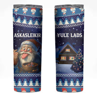 Iceland Christmas Askasleikir Skinny Tumbler The Yule Lads Bowl Licker - Wonder Print Shop