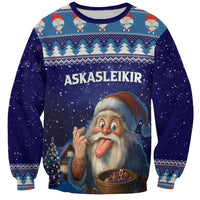 Iceland Christmas Askasleikir Sweatshirt The Yule Lads Bowl Licker - Wonder Print Shop
