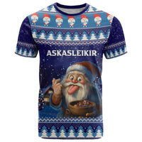 Iceland Christmas Askasleikir T Shirt The Yule Lads Bowl Licker - Wonder Print Shop