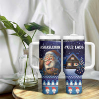 Iceland Christmas Askasleikir Tumbler With Handle The Yule Lads Bowl Licker - Wonder Print Shop