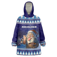 Iceland Christmas Askasleikir Wearable Blanket Hoodie The Yule Lads Bowl Licker - Wonder Print Shop