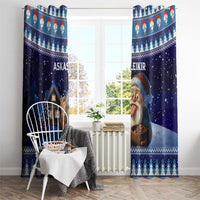 Iceland Christmas Askasleikir Window Curtain The Yule Lads Bowl Licker - Wonder Print Shop