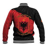 Albania Independence Day Baseball Jacket Albanian Eagle - Grunge Style - Wonder Print Shop
