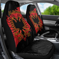 Albania Independence Day Car Seat Cover Albanian Eagle - Grunge Style - Wonder Print Shop