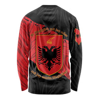 Albania Independence Day Long Sleeve Shirt Albanian Eagle - Grunge Style - Wonder Print Shop