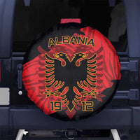 Albania Independence Day Spare Tire Cover Albanian Eagle - Grunge Style - Wonder Print Shop