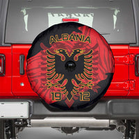 Albania Independence Day Spare Tire Cover Albanian Eagle - Grunge Style - Wonder Print Shop