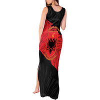 Albania Independence Day Tank Maxi Dress Albanian Eagle - Grunge Style - Wonder Print Shop