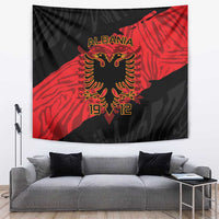Albania Independence Day Tapestry Albanian Eagle - Grunge Style - Wonder Print Shop