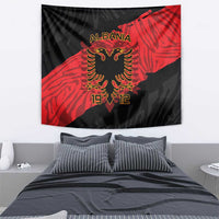 Albania Independence Day Tapestry Albanian Eagle - Grunge Style - Wonder Print Shop