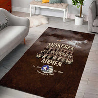 Remembering Tuskegee Airmen Area Rug Heroes of the 332nd Squadron Retro Style - Wonder Print Shop