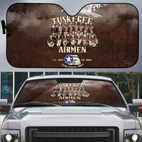Remembering Tuskegee Airmen Auto Sun Shade Heroes of the 332nd Squadron Retro Style - Wonder Print Shop