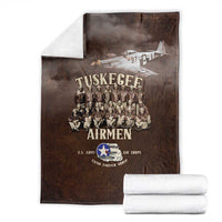 Remembering Tuskegee Airmen Blanket Heroes of the 332nd Squadron Retro Style - Wonder Print Shop