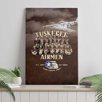 Remembering Tuskegee Airmen Canvas Wall Art Heroes of the 332nd Squadron Retro Style - Wonder Print Shop
