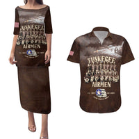 Remembering Tuskegee Airmen Couples Matching Puletasi and Hawaiian Shirt Heroes of the 332nd Squadron Retro Style - Wonder Print Shop