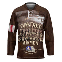 Remembering Tuskegee Airmen Hockey Jersey Heroes of the 332nd Squadron Retro Style - Wonder Print Shop