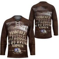 Remembering Tuskegee Airmen Hockey Jersey Heroes of the 332nd Squadron Retro Style - Wonder Print Shop