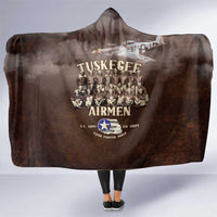 Remembering Tuskegee Airmen Hooded Blanket Heroes of the 332nd Squadron Retro Style - Wonder Print Shop
