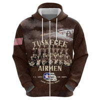 Remembering Tuskegee Airmen Hoodie Heroes of the 332nd Squadron Retro Style - Wonder Print Shop