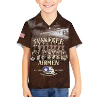 Remembering Tuskegee Airmen Kid Hawaiian Shirt Heroes of the 332nd Squadron Retro Style - Wonder Print Shop