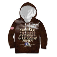 Remembering Tuskegee Airmen Kid Hoodie Heroes of the 332nd Squadron Retro Style - Wonder Print Shop