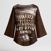 Remembering Tuskegee Airmen Kimono Sleeve Blouse Heroes of the 332nd Squadron Retro Style - Wonder Print Shop