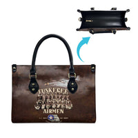 Remembering Tuskegee Airmen Leather Bag Heroes of the 332nd Squadron Retro Style - Wonder Print Shop
