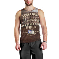 Remembering Tuskegee Airmen Men Tank Top Heroes of the 332nd Squadron Retro Style - Wonder Print Shop