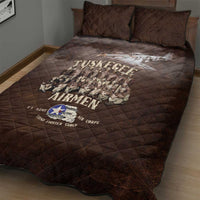 Remembering Tuskegee Airmen Quilt Bed Set Heroes of the 332nd Squadron Retro Style - Wonder Print Shop